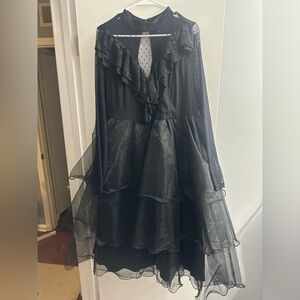 Elegant Black Layered Dress